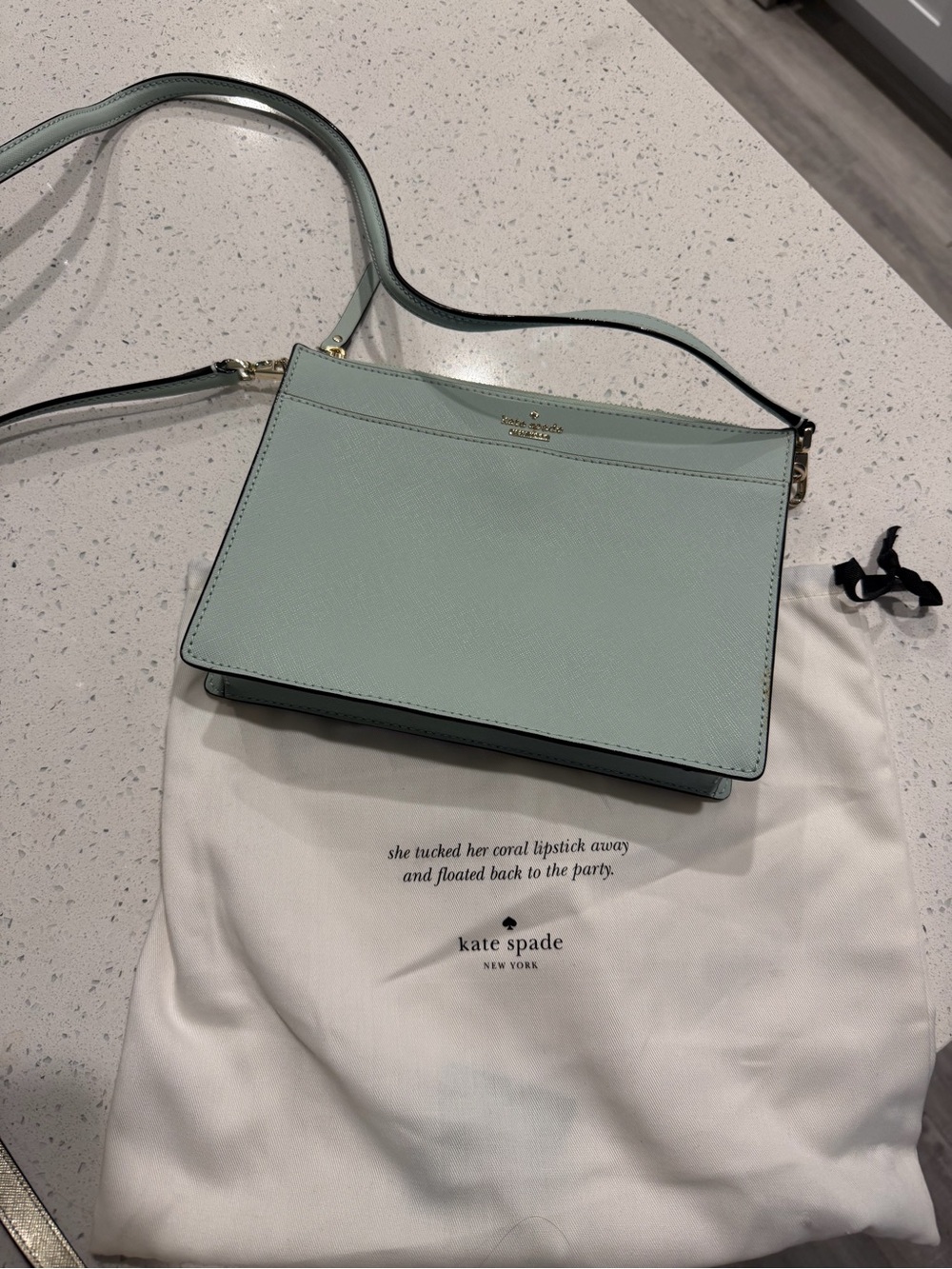 kate spade Mint Green Saffiano Crossbody Bag